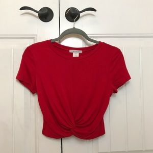 NWT red crop top